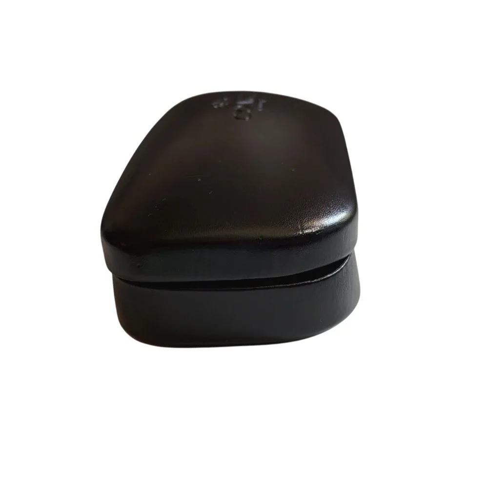 Coach New York Black Hard Shell Clamshell Eyewear Case with Cleaning Cloth